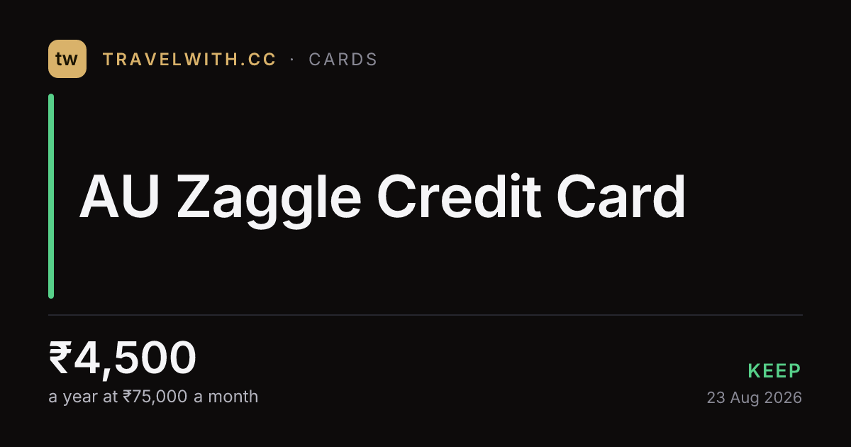 AU Zaggle Card review 2026: worth ₹4,500/yr? Fees & rewards